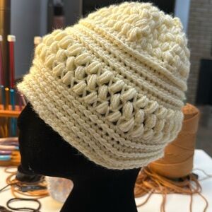 Puff stitch beanie